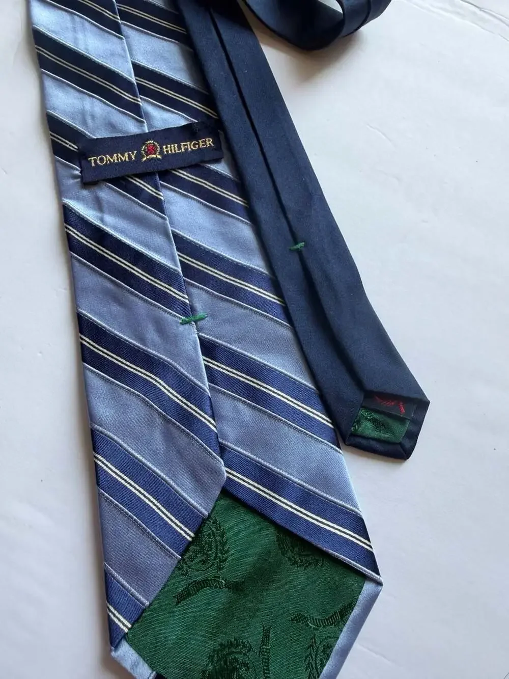 Tommy Hilfiger Men's Blue Striped Silk Necktie